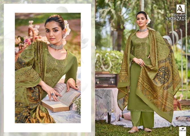 Alok Shehzadi Heavy Festive Wear Jam Cotton Embroidery Latest Designer Dress Material